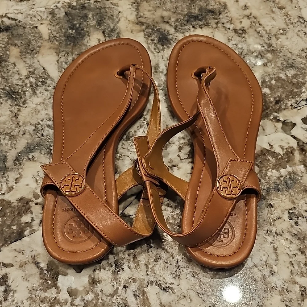 Tory Burch Tan Leather Sandals - Picture 4 of 5